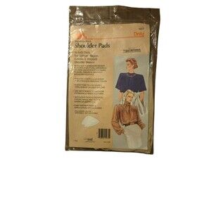 Vintage 1985 Dritz Fashion Plus Shoulder Pads 1/2" Thick 1 Pair 1985
